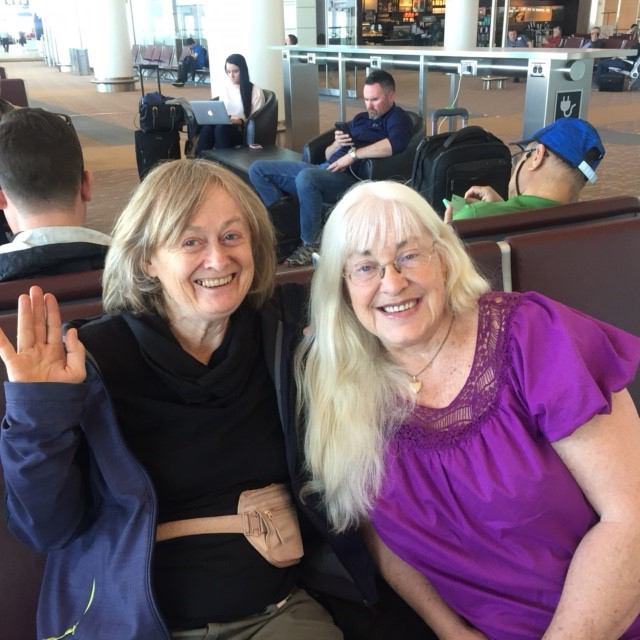 Judi and Midwife star of the documentary on our way to Nice!
